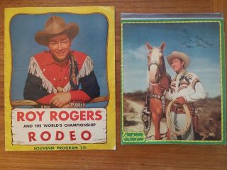 Roy Rogers Rodeo Souvenir Program Sept.  1948,  Photo Cover Note Pad