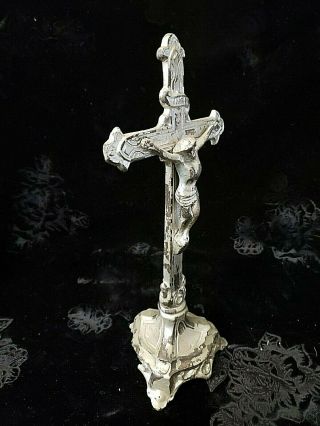 Antique Standing Jesus Christ on the Cross Crucifix 2