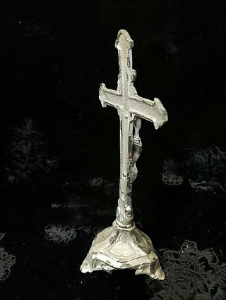 Antique Standing Jesus Christ on the Cross Crucifix 3