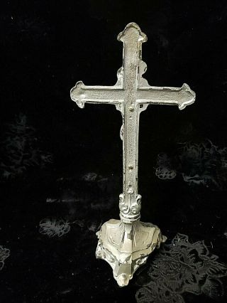 Antique Standing Jesus Christ on the Cross Crucifix 4