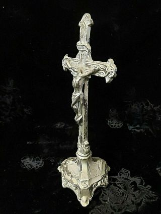 Antique Standing Jesus Christ on the Cross Crucifix 5