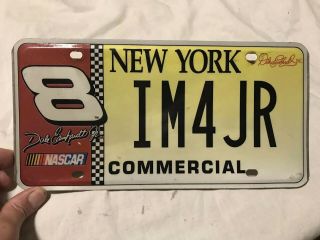 Real Ny York Vanity License Plate Nascar Earnhardt 8 Im 4 Jr Commercial