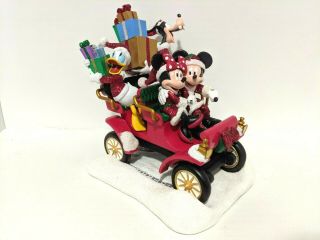 Disney Parks Santa Mickey Mouse & Friends Car Christmas Holiday Figurine