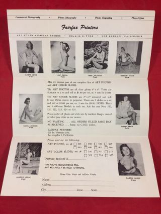 Vtg 1950’s Mail Order Stag Smut Adult Film Slides/photos Risqué Nude Pinups 12