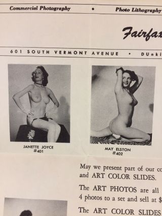 Vtg 1950’s Mail Order Stag Smut Adult Film Slides/photos Risqué Nude Pinups 12 3