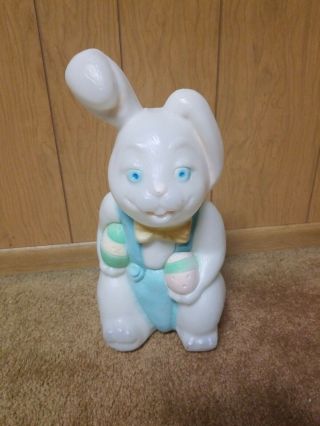 Vintage Empire 15” Plastic Blow Mold Easter Bunny Rabbit,  Carolina Enterprises