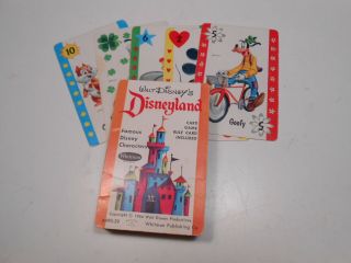Vintage Walt Disney Disneyland Playing Card Deck - 44 Cards - 1964