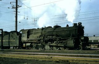 Pennsylvania Prr 2 - 10 - 0 Steam 4334 Scene @ Harrisburg Pa In 1950s Slide