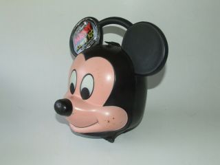 RARE Vintage 1970 ' s Disney MICKEY MOUSE 3 - D Head LUNCHBOX by ALADDIN Made in USA 3