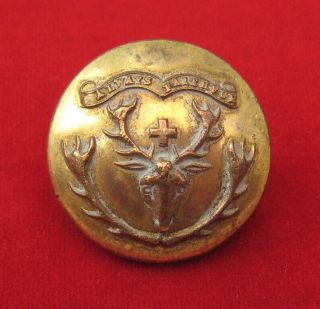 Unknown Gilt Livery Button – Stags Head And Motto Of Always Faithful