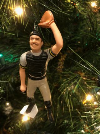 Pittsburgh Pirates Christmas Tree Ornament Mike Lavalliere Gray Jersey Catching