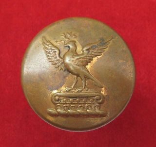 Unknown Gilt Livery Button – Bird On A Plinth Holing A Branch In Its Beak