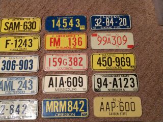 Group of 26 Cereal Premium License Plates - 1970 series - All for one Price 3