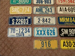 Group of 26 Cereal Premium License Plates - 1970 series - All for one Price 4