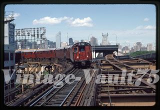 Orig Slide Nyc Subway Irt Nycta Kodachrome Flushing 7 Queensboro Plaza Ny 1984