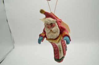 HOUSE OF HATTEN SANTA CLAUS IN STOCKING DENISE CALLA CHRISTMAS ORNAMENT 2