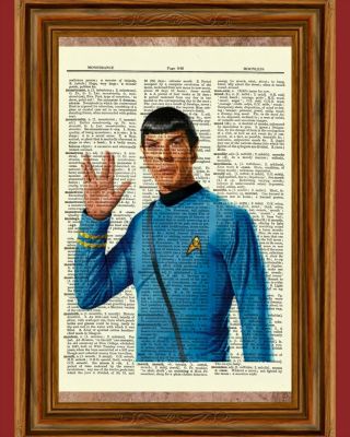 Spock Star Trek Dictionary Art Print Picture Poster Salute Live Long & Prosper