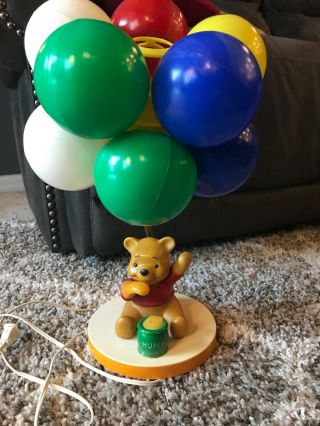 Vintage Winnie The Pooh Balloon Lamp Bear Night Light Honey Pot