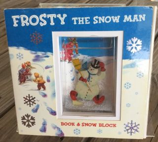 Frosty The Snow Man Book & Snow Block Globe Barnes & Noble 2007 Warner Bros Good