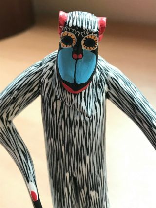 Monkey Carving,  Hand Made Alebrije,  Artist Signed Oaxacan Wood Carving
