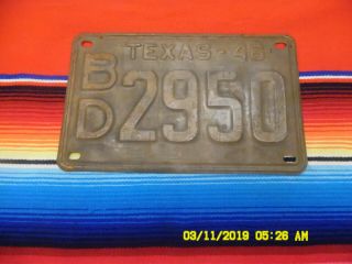 1946 Texas License Plate Bd2950