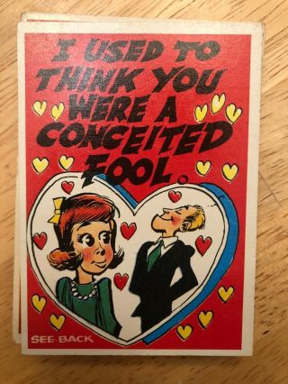 (24) Vintage 1959 Topps " Funny Valentine " Cards