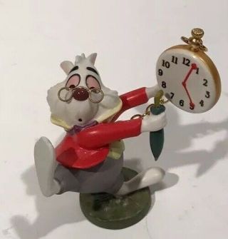 Wdcc No Time To Say Hello - Goodbye White Rabbit.  Alice In Wonderland Figurine 4”