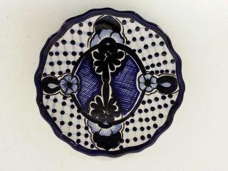 11.  5 " Talavera Plate Platter Hand Painted Ceramic Mexican Pottery Decor Handmade