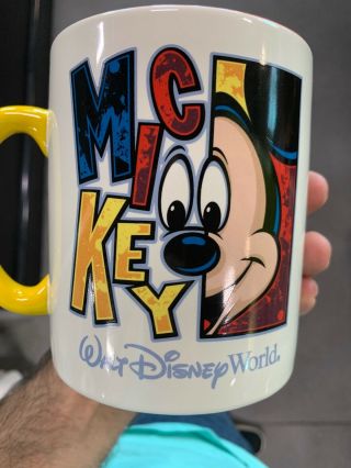 Walt Disney World MicKey 24 Oz Extra Large Huge Multi Color Coffee Tea Cocoa Mug 4