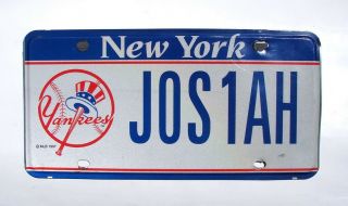York Yankees License Plate Jos1ah