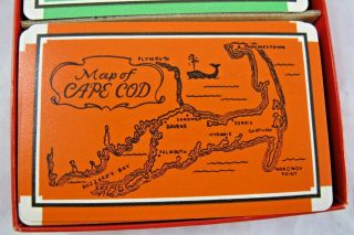 Vintage Double Deck Playing Cards Map of Cape Cod Massachusetts 2