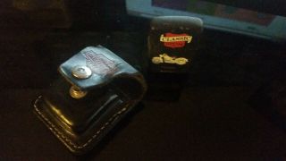 Harley Davidson Lighter With Engraved Leather Case