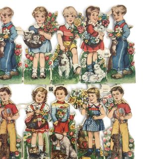 Vintage EAS Germany Die Cut Scrap Ganzbilder Oblaten 3092 Children Single Sheet 5