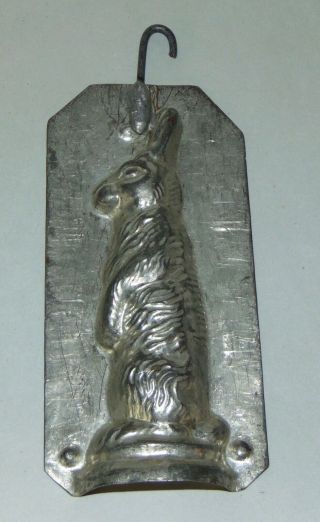 Rare Antique Chocolate Mold Standing Easter Bunny Rabbit