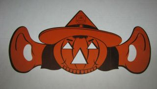 Holloween Pumpkin Paper Face Mask Nabisco Spiced Wafers Premium 1930 