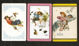 3 Artist Swap Cards,  Norman Rockwell Children - People