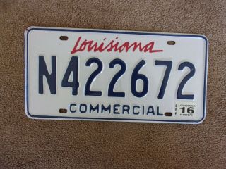 Louisiana Commercial License Plate