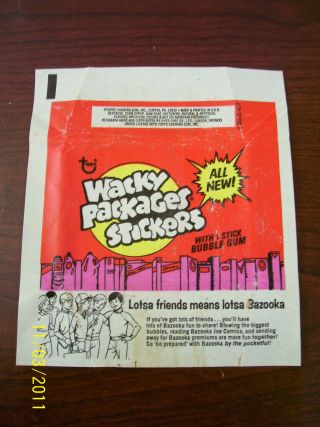 Rare Vintage 1977 Wacky Packages Series 16 Wrapper