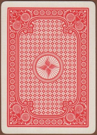 Playing Cards 1 Single Swap Card Antique Wide Uspc Bicycle No.  62 Racer No.  2 2