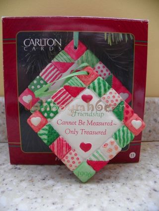 Carlton Cards Heirloom 1996 Friend Friendship Christmas Ornament