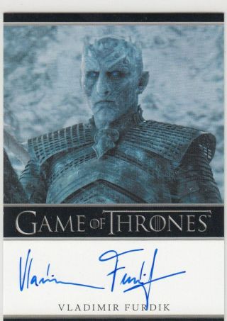 2017 Game Of Thrones Season 7 Vladimir Furdik As The Night King Autograph Auto