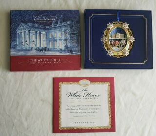 White House Historical Christmas Ornament 2004 Sleigh Ride - W Booklet