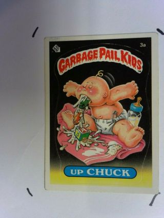 Up Chuck 3a 1985 Topps Series 1 Garbage Pail Kids - Gloss Back