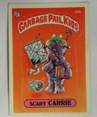Scary Carrie 25b 1985 Topps Series 1 Garbage Pail Kids - Matte Back