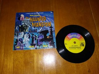 Disney The Haunted Mansion Book & 33 Rpm Record Disneyland