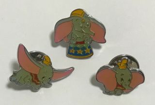 Disney Store Japan Pin 7651 Jds Dumbo Mini 3 Pin Set