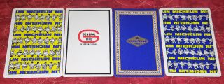 4 Vintage GoodYear General Michelin Tire Advertising SINGLE Swap Playing Cards 2