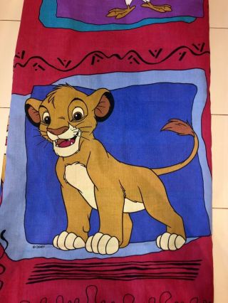Vintage The Lion King Disney Twin Bedding Bed Sheet Simba Nala Pumba Timon 2