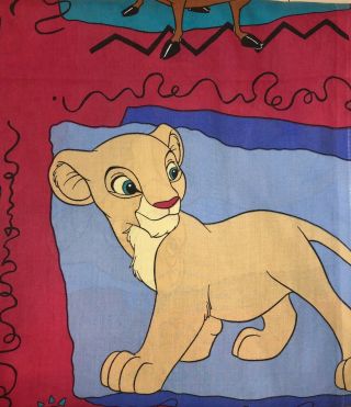 Vintage The Lion King Disney Twin Bedding Bed Sheet Simba Nala Pumba Timon 5