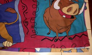 Vintage The Lion King Disney Twin Bedding Bed Sheet Simba Nala Pumba Timon 6